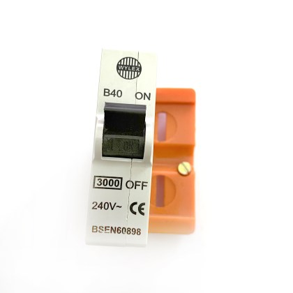 Wylex Plug In B40 40A 40 Amp With Base Carrier Shield BSEN60898 MCB Circuit Breaker